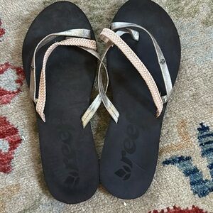 New Reef O’Contrare LX Black Sandal Sz 7